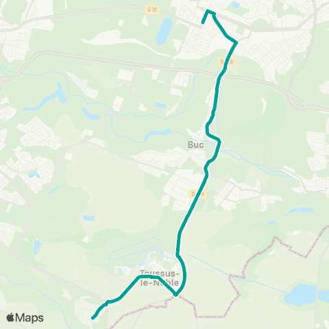 Île-de-France Mobilités Haut-Pré <>︎ Gare de Versailles Château - Rive Gauche map