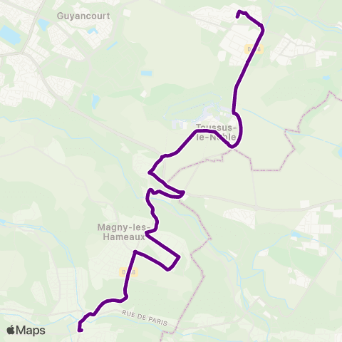 Île-de-France Mobilités Gare de St-Rémy-les-Chevreuse <>︎ Collège M.L.-King / Lycée Franco-Allemand map