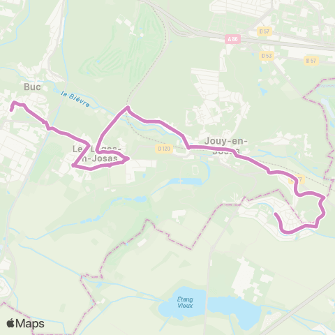 Île-de-France Mobilités Collège M.L.-King / Lycée Franco-Allemand <>︎ Val d'Albian Villeras map