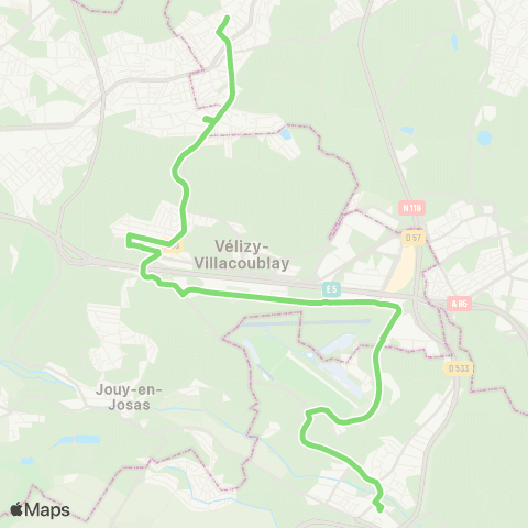 Île-de-France Mobilités Gare de Bièvres <>︎ Gare de Chaville Rive Droite map