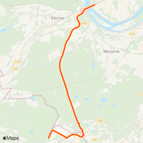 Île-de-France Mobilités Pont de Sèvres <>︎ La Cheminée map