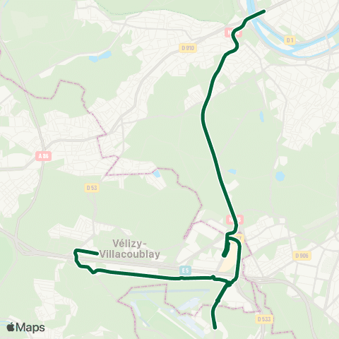 Île-de-France Mobilités Pont de Sèvres <>︎ L'Onde (Maison des Arts) map