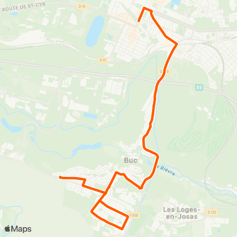 Île-de-France Mobilités Gare de Versailles Château - Rive Gauche <>︎ Haut-Pré map