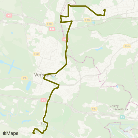 Île-de-France Mobilités Lycée Franco-Allemand / Ml King <>︎ Charles Devos / Pl. Simone Veil map