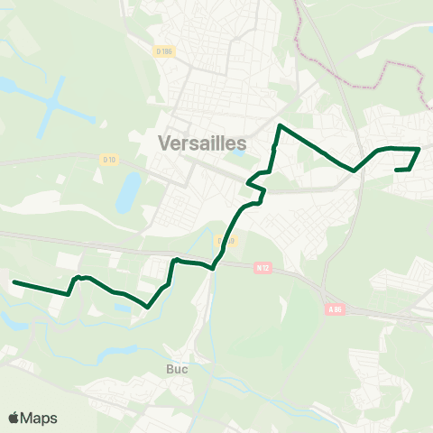 Île-de-France Mobilités Gare des Chantiers - Abbé Rousseaux <>︎ Viroflay Gare Rive Gauche map