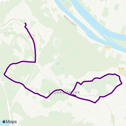 Île-de-France Mobilités Gare de Louveciennes <>︎ Les Demeures map