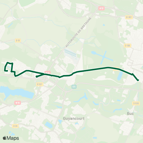 Île-de-France Mobilités Gare des Chantiers - Gare rout. - Quai F <>︎ Méliès - Croix Bonnet map