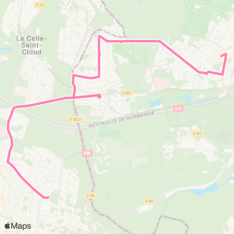 Île-de-France Mobilités Pl. Laboulaye <>︎ Charles Devos / Pl. Simone Veil map