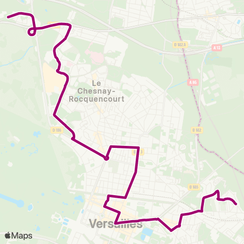 Île-de-France Mobilités Coeur de Bourg <>︎ Bernard de Jussieu map