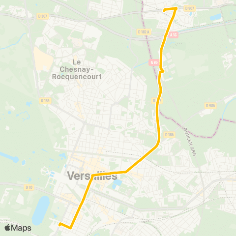 Île-de-France Mobilités Gare de Vaucresson <>︎ Lycée Jules Ferry map