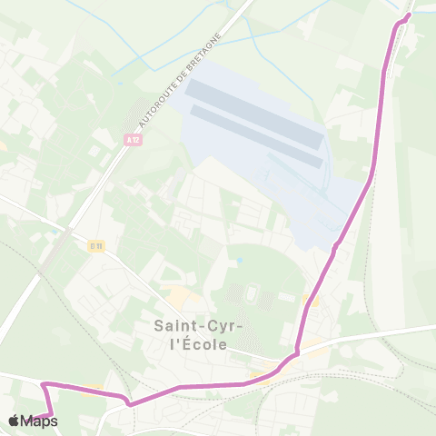 Île-de-France Mobilités Ferme de Gally <>︎ Saint-Exupéry map