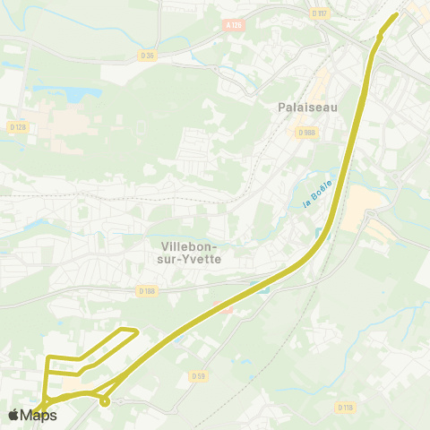 Île-de-France Mobilités Massy - Palaiseau RER <>︎ Gare de Massy - Palaiseau map