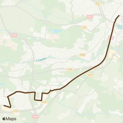 Île-de-France Mobilités Massy - Palaiseau RER <>︎ Ctre comm. Ulis 2 map