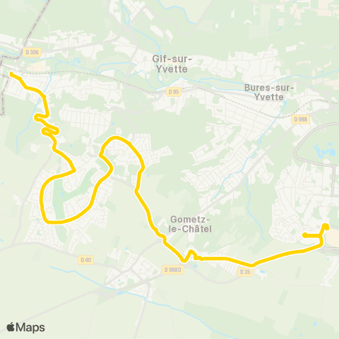 Île-de-France Mobilités Gare de Courcelle - Lycée de la Vallée <>︎ Ctre comm. Ulis 2 map