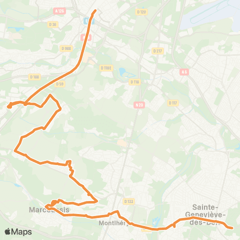 Île-de-France Mobilités Gare de Massy - Palaiseau <>︎ Piscine map