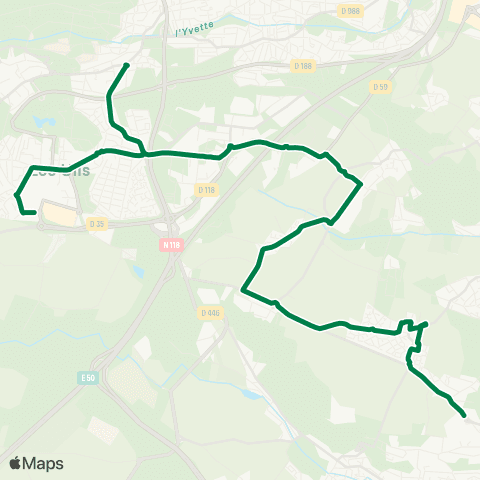 Île-de-France Mobilités Essouriau <>︎ Paul Fort map