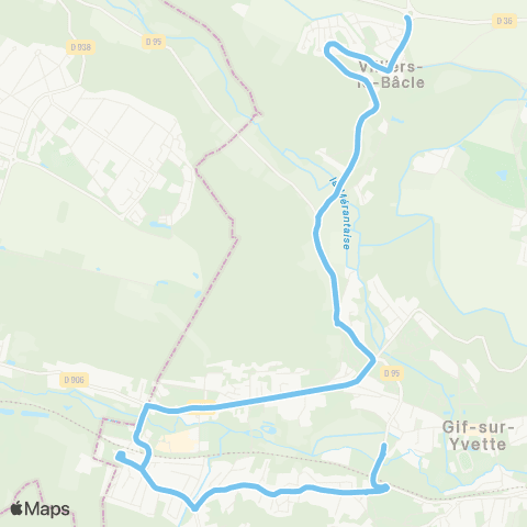 Île-de-France Mobilités Gare de Courcelle - Lycée de la Vallée <>︎ Les Quinconces map