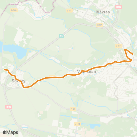 Île-de-France Mobilités Gare d'Igny <>︎ Razel map