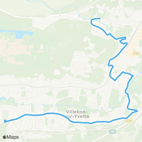 Île-de-France Mobilités Lycée Camille Claudel <>︎ Cimetière d'Orsay map