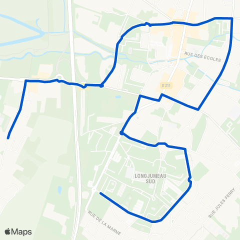 Île-de-France Mobilités Dr Cathelin <>︎ Collège Pablo Picasso map