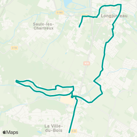 Île-de-France Mobilités Collège Pablo Picasso <>︎ La Grange aux Cercles map