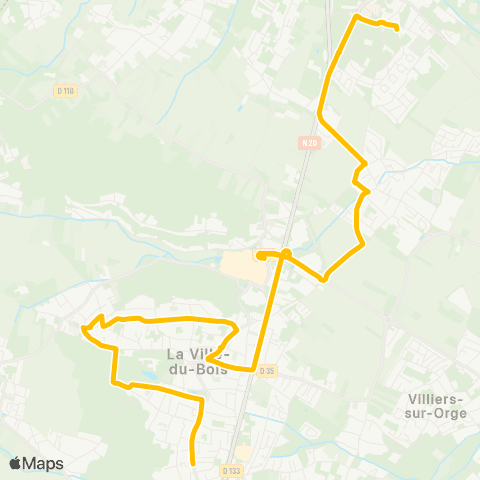 Île-de-France Mobilités Les Côteaux <>︎ Les Renondaines map