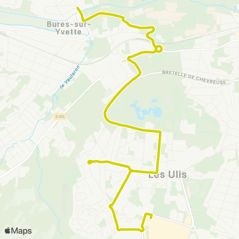 Île-de-France Mobilités Collège de la Guyonnerie <>︎ Ctre comm. Ulis 2 map
