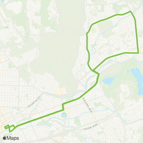 Santa Rosa CityBus Rincon Valley Hwy 12 map