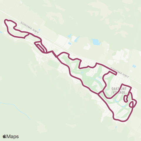 Santa Rosa CityBus Oakmont Shuttle map