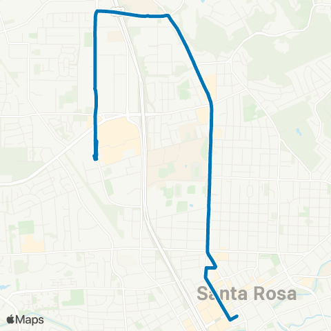 Santa Rosa CityBus Mendocino Ave map