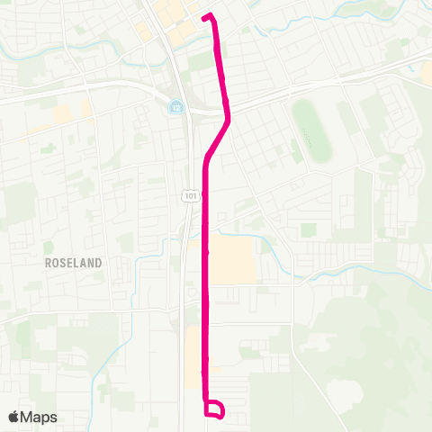 Santa Rosa CityBus Santa Rosa Ave map