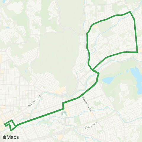 Santa Rosa CityBus Rincon Valley Mission map