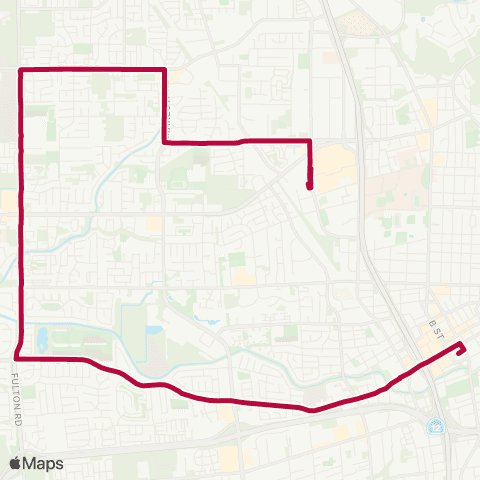 Santa Rosa CityBus Fulton Road map