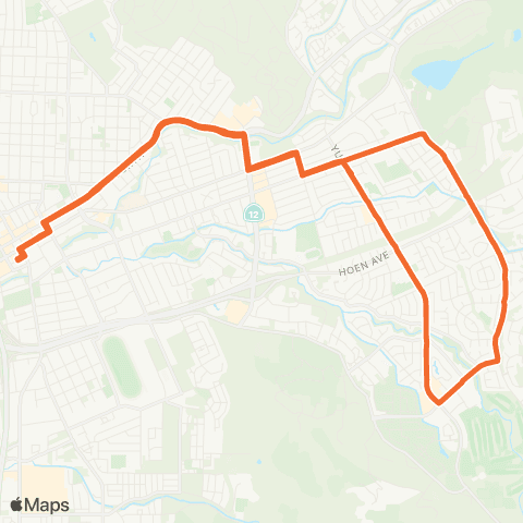 Santa Rosa CityBus Bennett Valley map