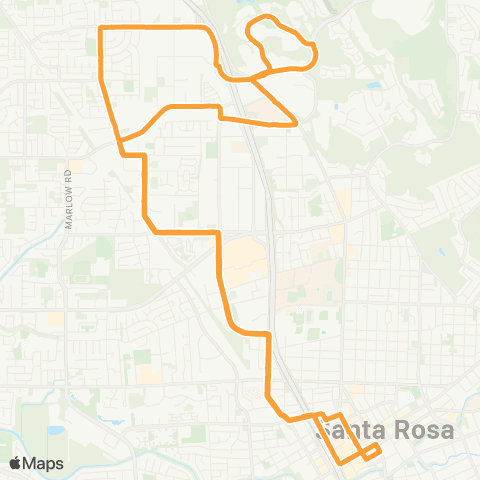Santa Rosa CityBus North City Connector map