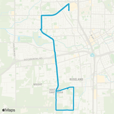 Santa Rosa CityBus Stony Point Road map