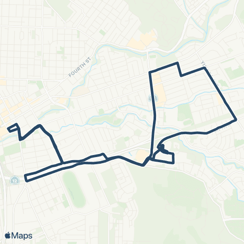 Santa Rosa CityBus East Circulator map