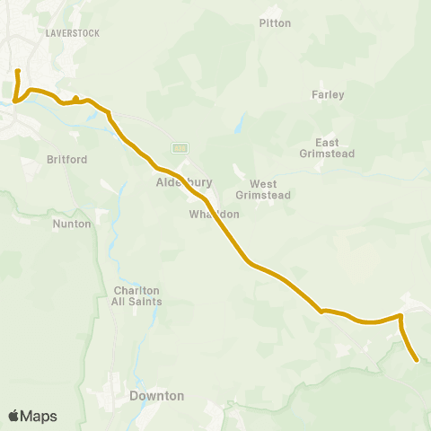 Salisbury Reds P&R - Cathedral Hotel map