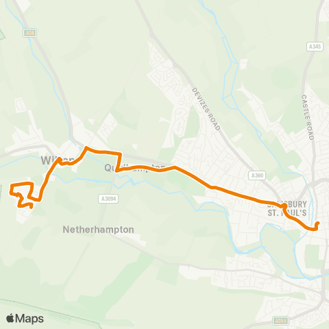 Salisbury Reds New Canal - Washern Close map