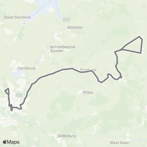 Salisbury Reds Gunville Hill - Tesco map