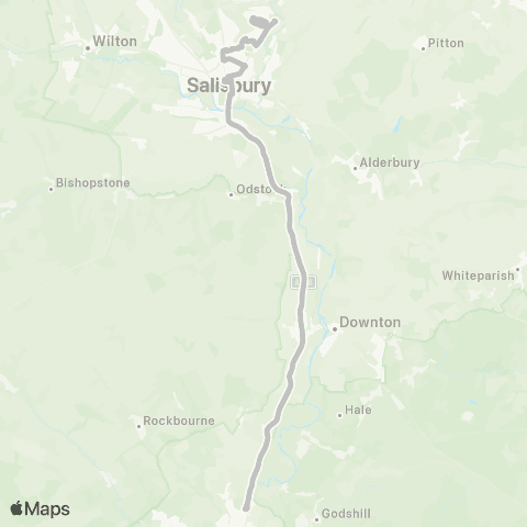 Salisbury Reds Burgate Sch Layby - Hampton Pk Roundabout map