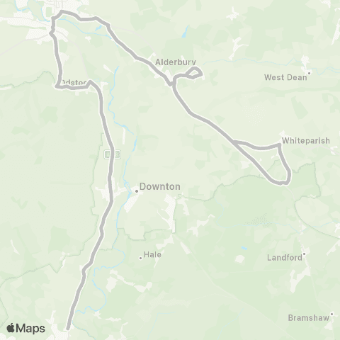 Salisbury Reds All Saint's Church - Burgate Sch Layby map