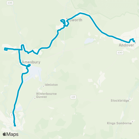 Salisbury Reds Blue Boar Row - Bus Station map