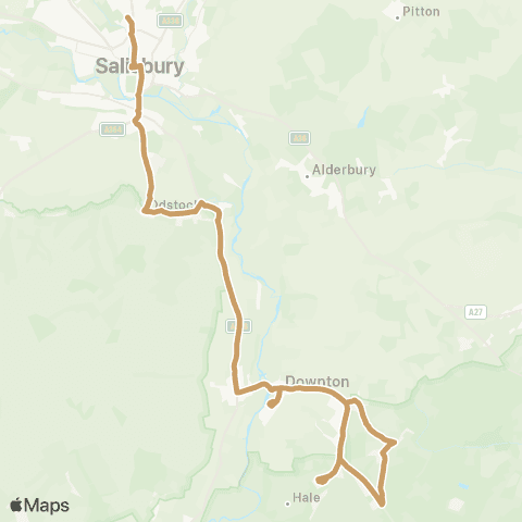 Salisbury Reds Blue Boar Row - Morgans Vale Corner map