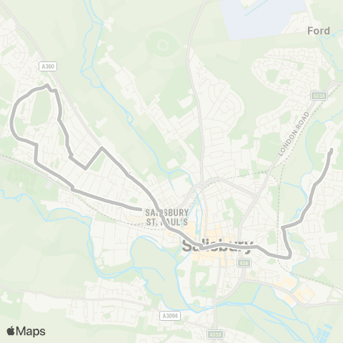 Salisbury Reds Laverstock Schools - Tesco map