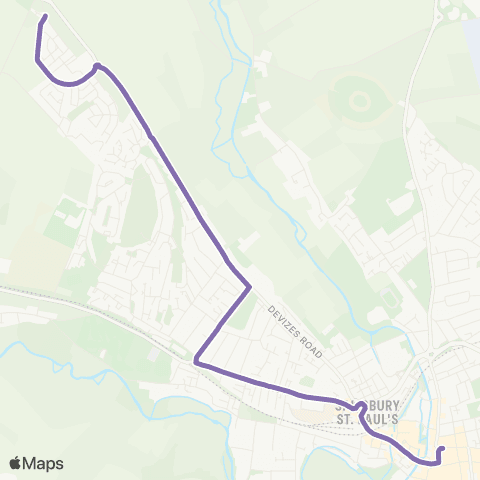 Salisbury Reds Sheppard Lane - Blue Boar Row map