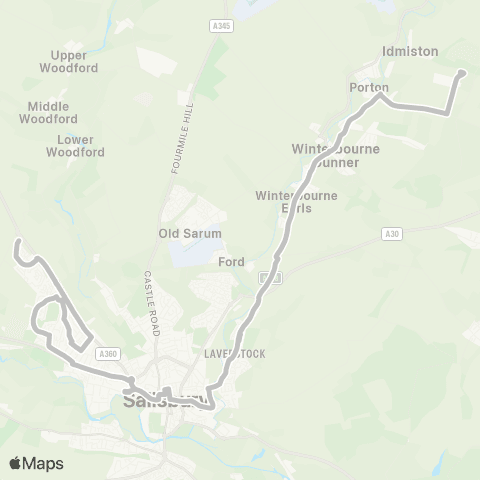 Salisbury Reds Endless Street - Chapmans Corner map