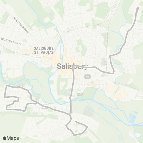 Salisbury Reds Laverstock Schools - Old Parsonage map