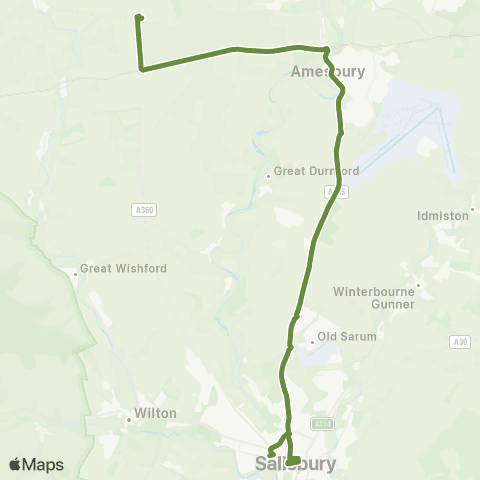 Salisbury Reds Visitors Centre - Railway Sta Stop SC map