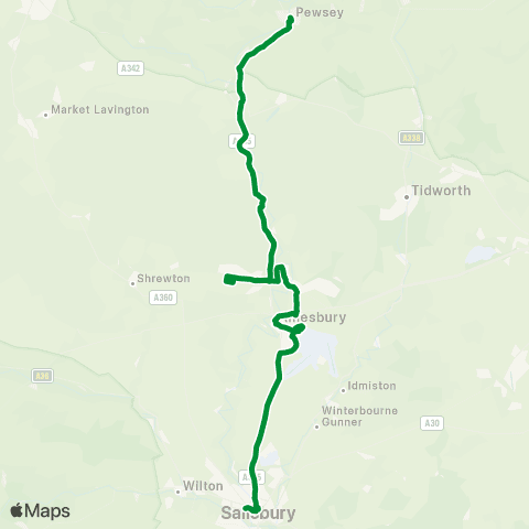 Salisbury Reds Medical Centre - Railway Station Stop SB map